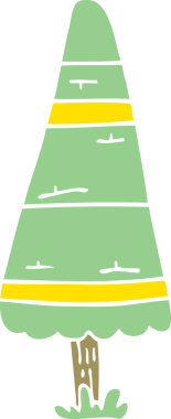Bir insan tarafından çizilmiş bir karalama Noel ağacı.
