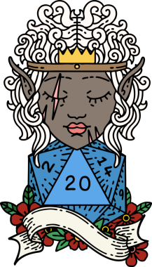 Retro Dövme Tarzı Bir insan tarafından çizilmiş 20 zarlı barbar karakter