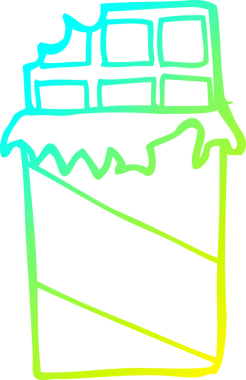 Bir insanın çizdiği çikolatanın soğuk gradyan çizgisi.