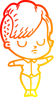 Bir insan tarafından çizilmiş bir karikatür kadın çizimi