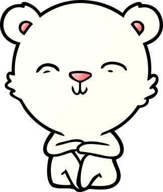 Bir insan tarafından çizilmiş kutup ayısı karikatürü