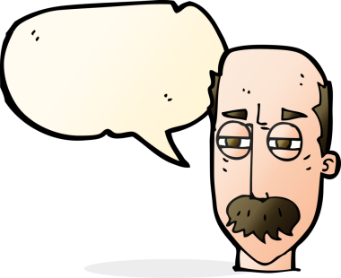 Bir insan tarafından çizilen konuşma baloncuğuyla yaşlı bir adamı sinirlendiren çizgi film.