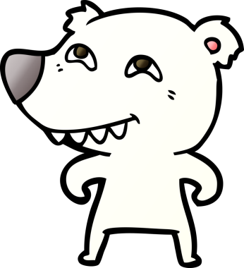 Bir insan tarafından çizilmiş kutup ayısı karikatürü