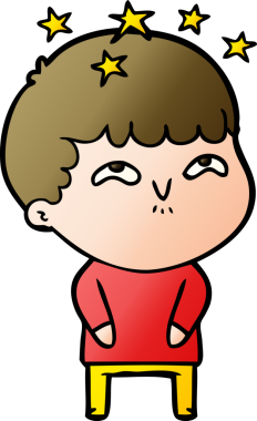 çizgi film bir insan tarafından çizilmiş hayret verici çocuk.