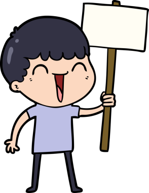 Bir insan tarafından çizilmiş mutlu bir adam.