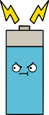 Bir insan tarafından çizilmiş güzel bir pil karikatürü.