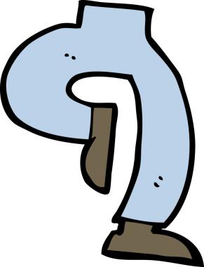 bir insan tarafından çizilmiş karikatür bacakları