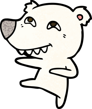 Bir insan tarafından çizilmiş kutup ayısı karikatürü