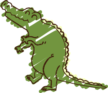 Bir insan tarafından çizilen Timsah Tebeşiri