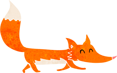 bir insan tarafından çizilmiş küçük tilki