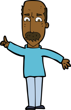 Karikatürist, bir insan tarafından çizilmiş sert bir koruma yayıyor.