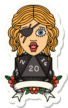 Bir insan tarafından çizilmiş doğal 20 zarlı düzenbaz insan etiketi.