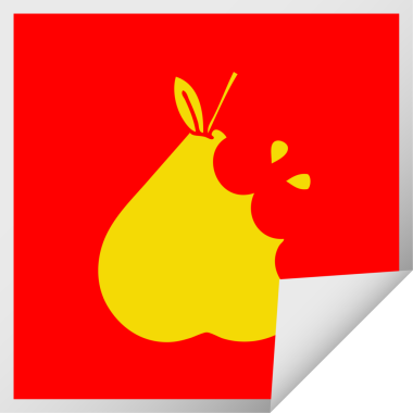 Bir insan tarafından çizilmiş yeşil bir armut karikatürü.