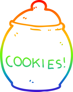 Bir insan tarafından çizilmiş bir kurabiye kavanozunun çizimi.