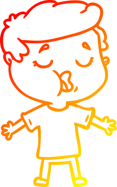 İnsan tarafından çizilmiş bir çizgi film karakteri çizimi.