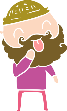 Bir insan tarafından çizilmiş sakallı bir adam.