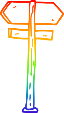 Bir insan tarafından çizilmiş gökkuşağı gradyan çizgi çizimi