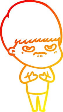 Bir insan tarafından çizilmiş çizgi film karakteri.