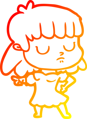 Bir insan tarafından çizilmiş bir çizgi film karakterinin sıcak çizgi çizimi