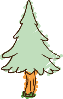 Bir insan tarafından çizilen Kış Ağacı Tebeşiri