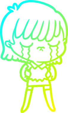 Bir insan tarafından çizilmiş ağlayan bir karikatür çizimi.