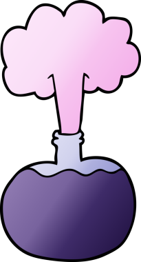 bir insan tarafından çizilmiş karikatür deney iksirleri.