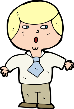 Bir insan tarafından çizilmiş, şok olmuş bir çocuk.