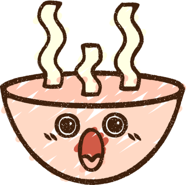 Bir insan tarafından çizilen Sıcak Yemek Tebeşiri