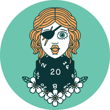 Bir insan tarafından çizilmiş 20 zarlı insan düzenbazının simgesi.