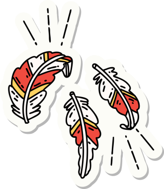 Bir insan tarafından çizilmiş dövme tüylerinin çıkartması.