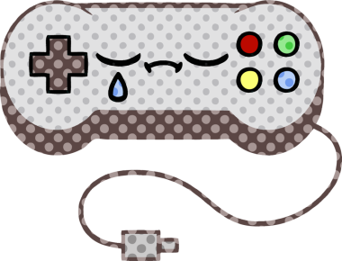 bir insan tarafından çizilmiş oyun kontrolünün çizgi roman tarzı