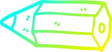 Bir insan tarafından çizilmiş karikatür renkli kalem çizimi.