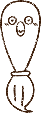 Bir insan tarafından çizilen şok olmuş Boya Fırçası Kömürü