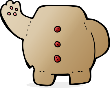 bir insan tarafından çizilmiş karikatür ayıcık vücudu (karikatür ve eşleşme)