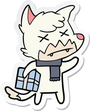 Bir insan tarafından çizilmiş ölü tilki etiketi.