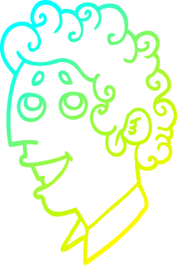 Bir insan tarafından çizilmiş çizgi film karakteri çizimi.