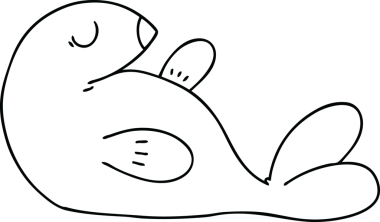 Bir insan tarafından çizilmiş garip karikatür mührü.