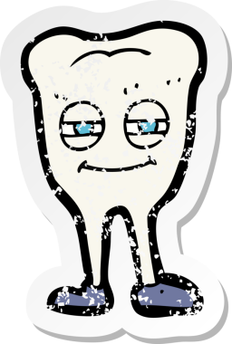 Bir insan tarafından çizilmiş gülümseyen bir çizgi filmin gerilimli yapıştırması.