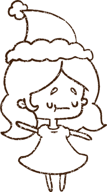 Bir insan tarafından çizilen Noel Kadını Kömür Çizimi