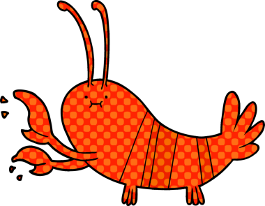 Bir insan tarafından çizilmiş ıstakoz.