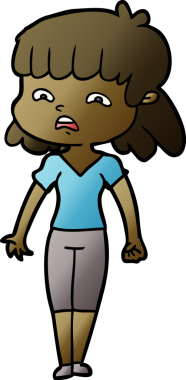 Bir insan tarafından çizilmiş endişeli bir karikatür.