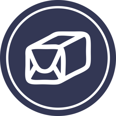 bir insan tarafından çizilmiş paket dairesel simgesi