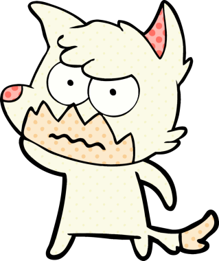 Bir insan tarafından çizilmiş bir tilki.