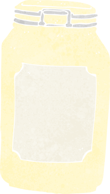 bir insan tarafından çizilmiş karikatür kavanozu