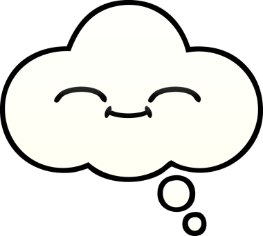 Bir insan tarafından çizilen düşünce baloncuğunun gölgeli çizimi