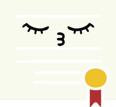 Bir insan tarafından çizilmiş mezuniyet diplomasının düz renkli retro karikatürü