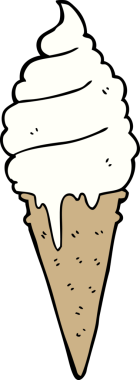 Bir insan tarafından çizilmiş karikatür dondurma.