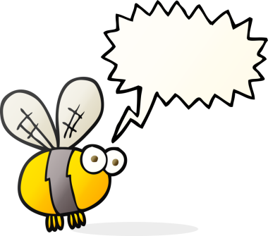 Bir insan tarafından çizilmiş serbest konuşma balonu çizgi film arısı