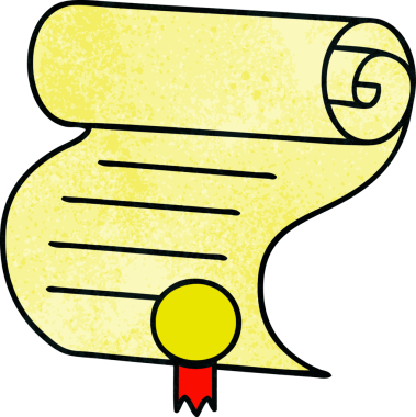 Bir insan tarafından çizilmiş önemli bir belgenin retro grunge doku karikatürü