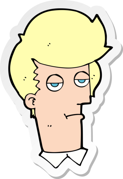 Bir insan tarafından çizilmiş sıkılan bir çizgi filmin çıkartması.